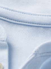 Classic Henley Long Sleeve – Glacier – close-up detail