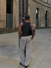 Essential Sculpt Fit Vest - Black – model back