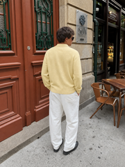 Meridian AirTouch Quarterzip Polo – Butter – model back