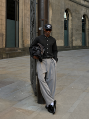 Alan Koch Noir Heritage Black Shirt  Back – model front