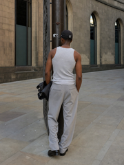 Essential Sculpt Fit Vest - Grey – model back