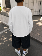 Reserve Waffle Henley - White – model back