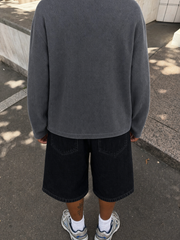 Reserve Relaxed Waffle Tee - Vintage Ash – model back