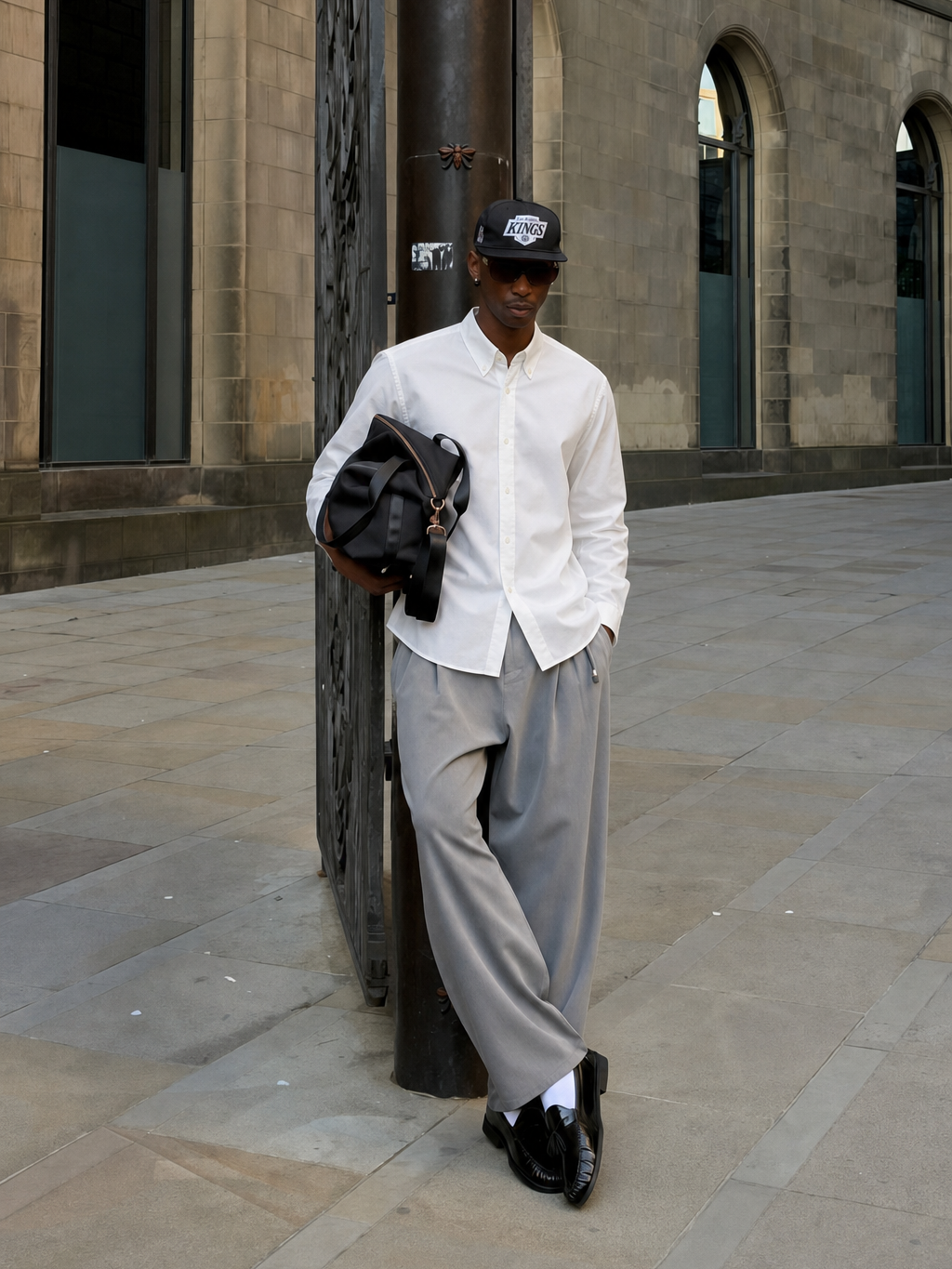 Alan Koch Noir Heritage White Shirt – model front