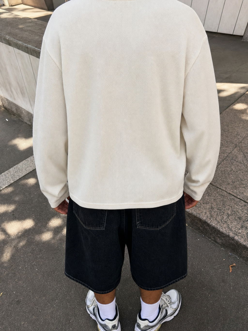 Reserve Relaxed Waffle Tee - Ivory Sand