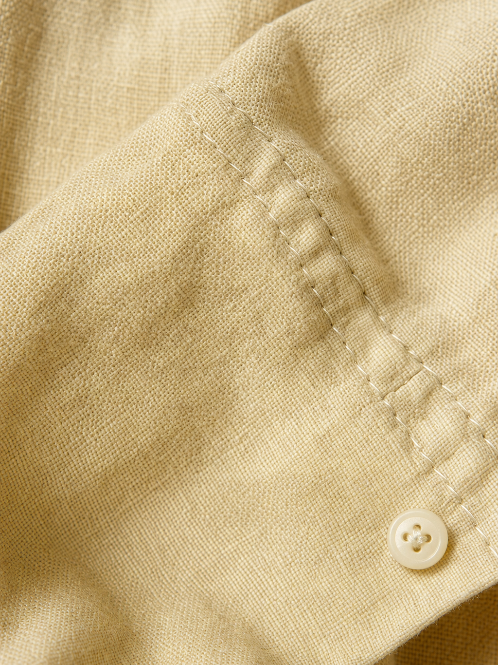 Classic Mercer Shirt – Butter – close-up detail