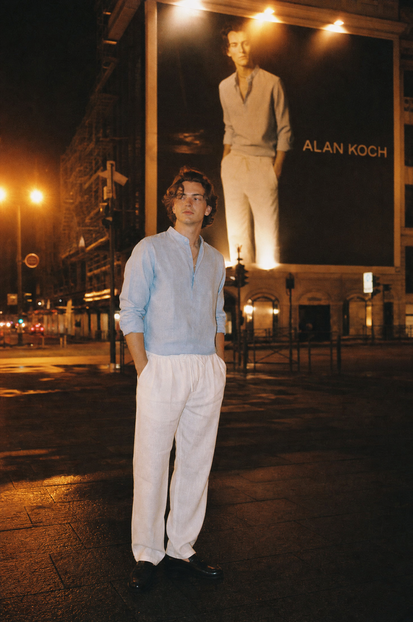Alan Koch night billboard editorial